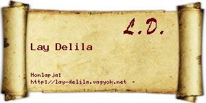 Lay Delila névjegykártya